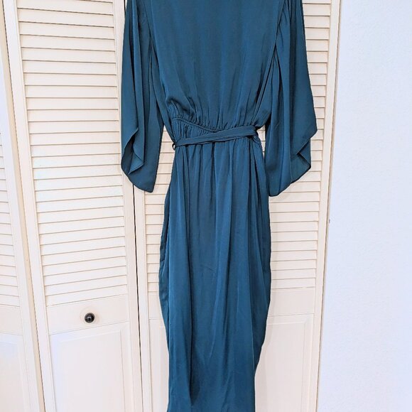 CITY CHIC OPULENT WRAP DRESS , TEAL size 20 - Picture 3 of 7